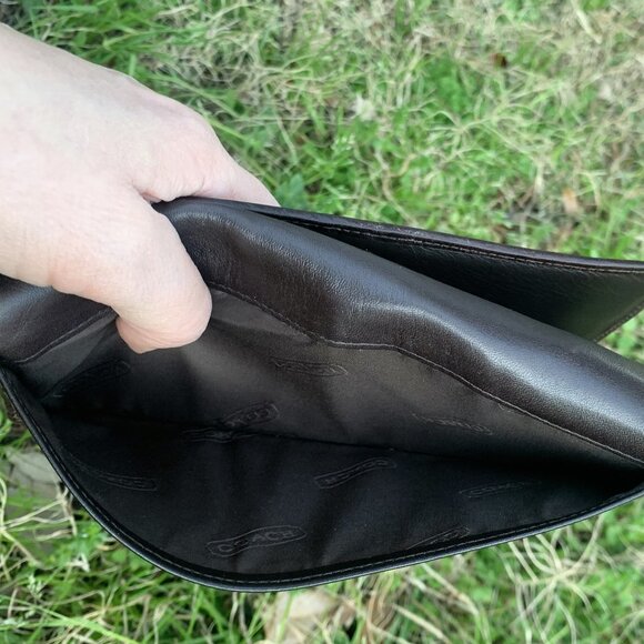 Coach Tri-Fold Wallet in Signature Canvas Khaki, Mahogany - Picture 6 of 9